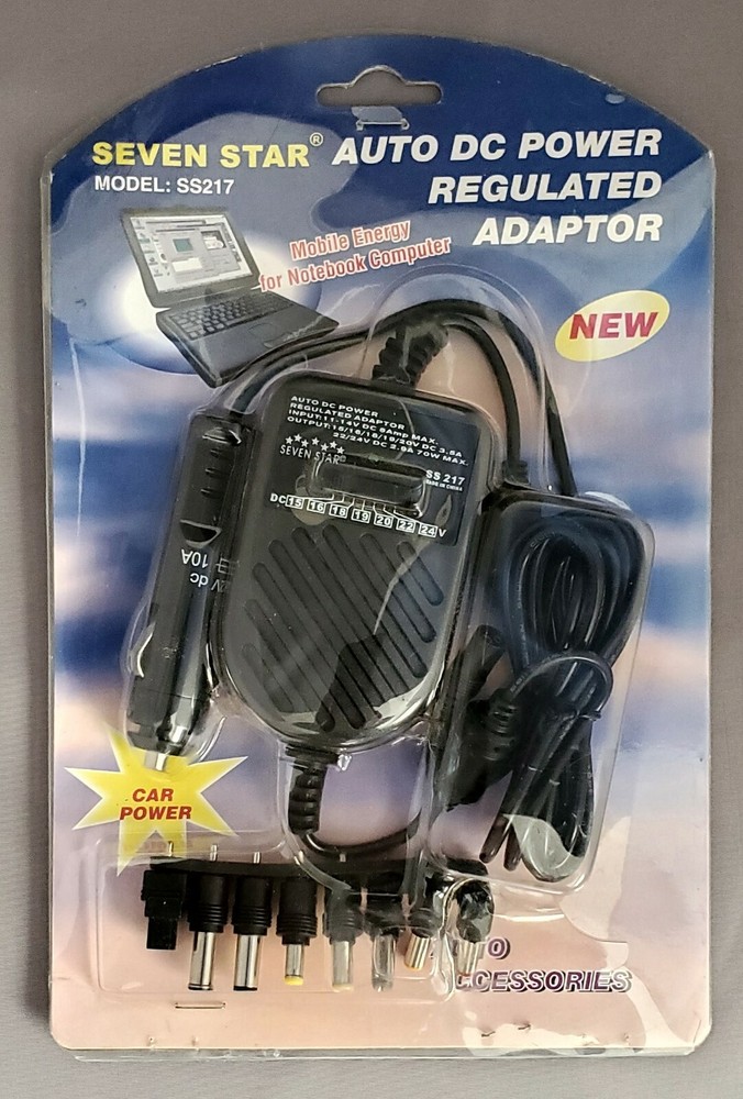 Seven Star Laptop Notebook Car DC Power Adapter Variable Voltage Plug SS217