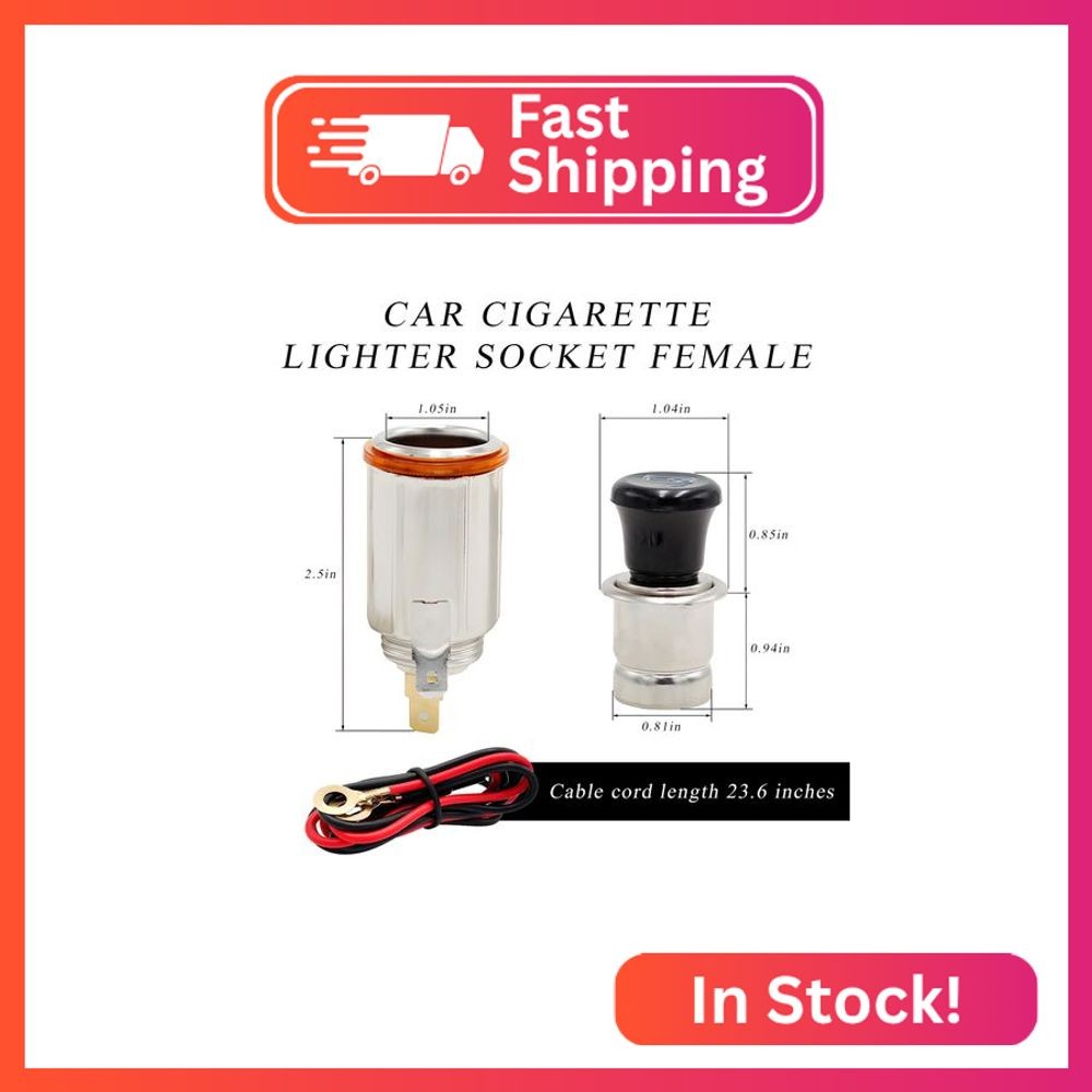 Yourkar Car Cigarette Lighter, DC 12V Auto Cigarette Lighter Socket Plug Element