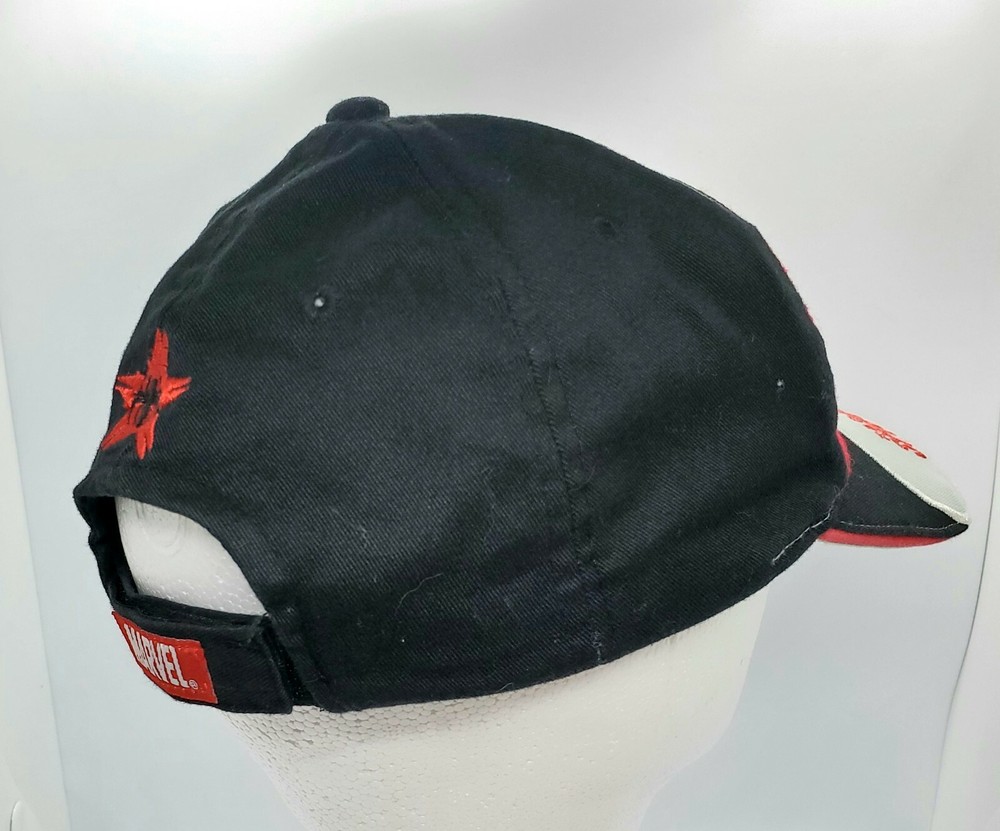 2007 Marvel The Amazing Spiderman Baseball Cap Hat Adjustable Hook & Loop EUC