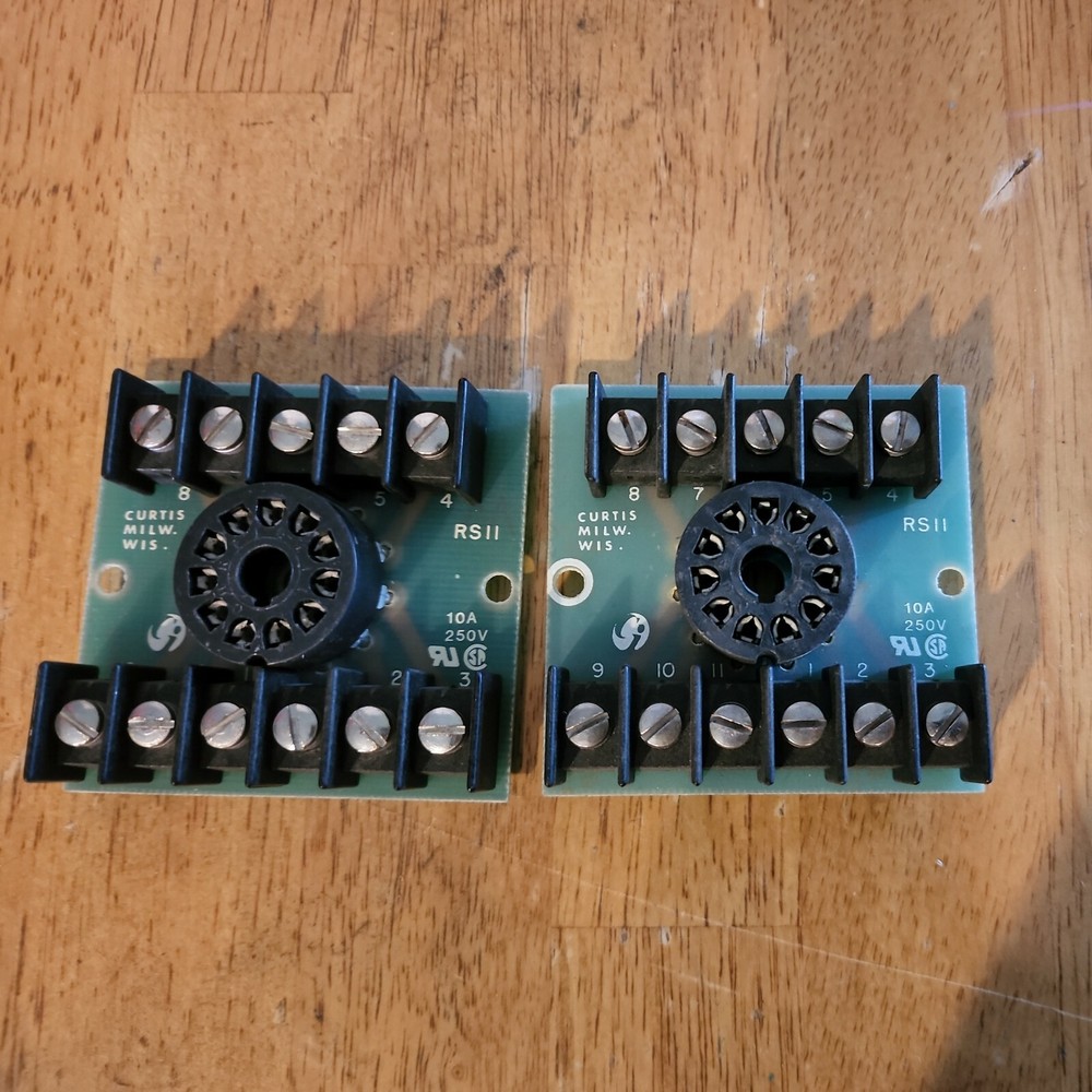 NICE TESTED CURTIS RS11 RELAY BASE SOCKET 11-PIN