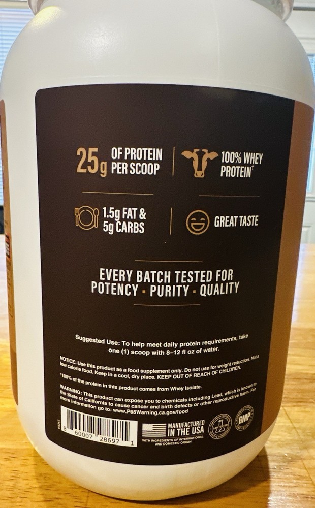 Whey Isolate Protein Powder Chocolate Peanut Butter Grass Fed CBUM Itholate