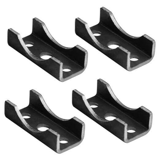 4 Pack Leaf Spring Perch Seat for OD 3" Round Axle,7/32" Thick,U Spring