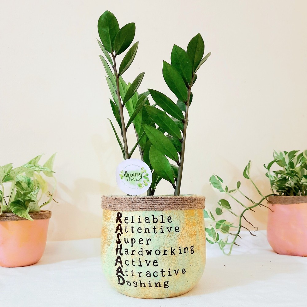 Custom Hand-Painted Name Pot – Personalized with Word for Every Letter