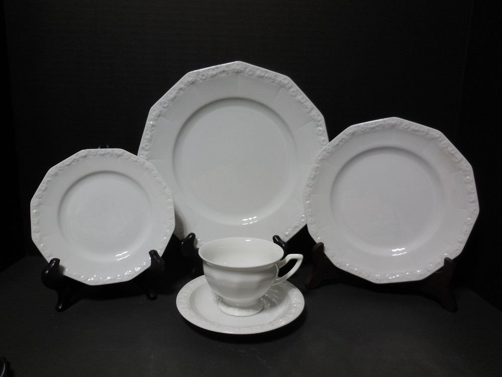 5 Piece Place Setting ROSENTHAL MARIA WHITE (B11)