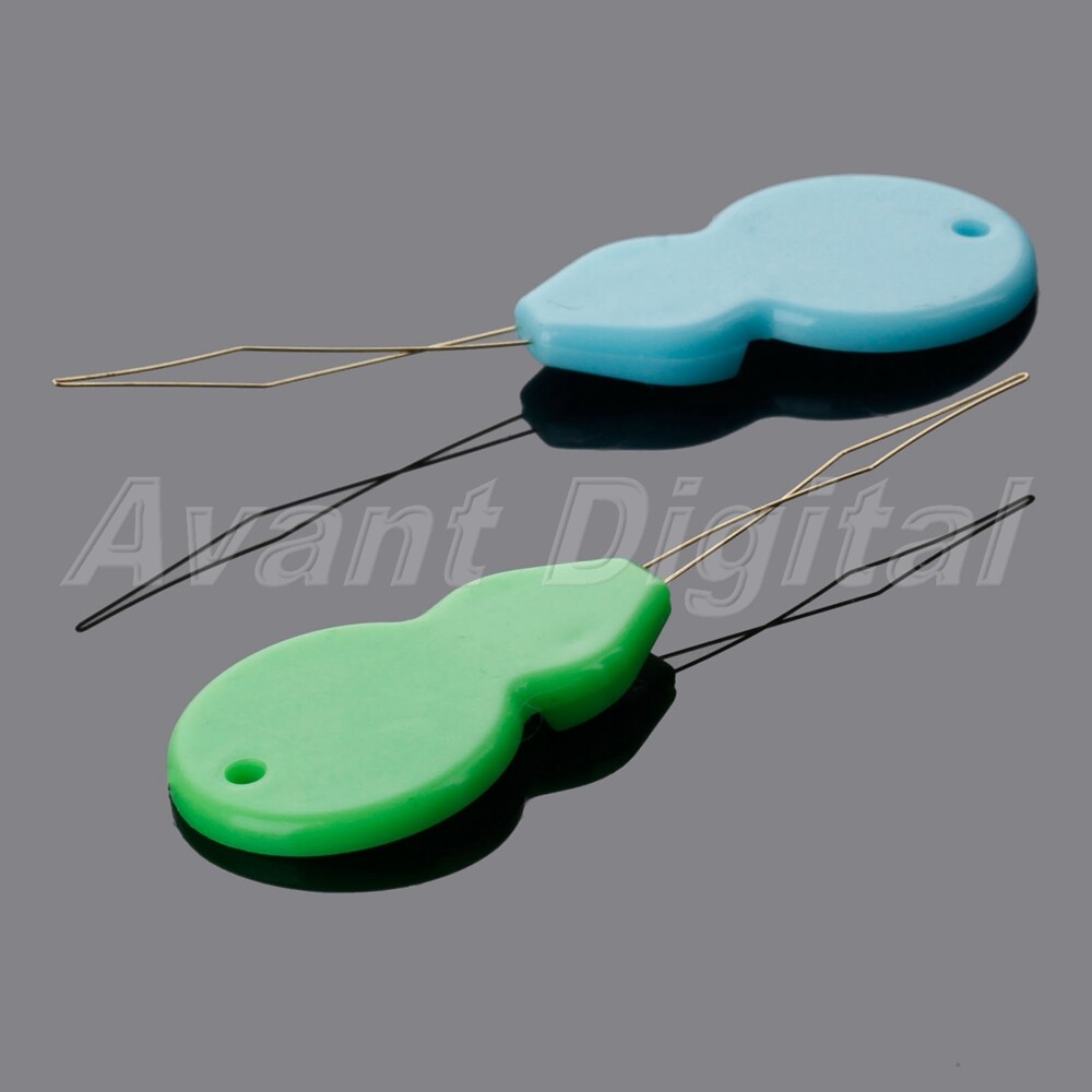 10pcs Thread Guide Knitting Craft Kit Needle Threader Sewing Wire Punch Tools