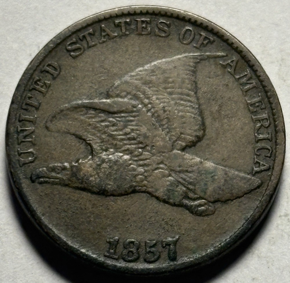 1857 Flying Eagle Cent — VF Condition 🔥 Original Surfaces