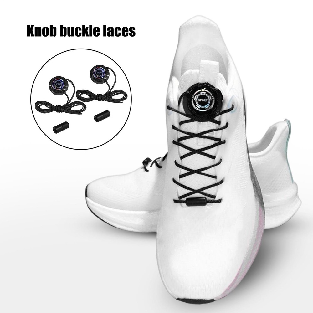 Shoes Laces No Tie Automatic Lock Lacing String Knob Style Shoe Laces