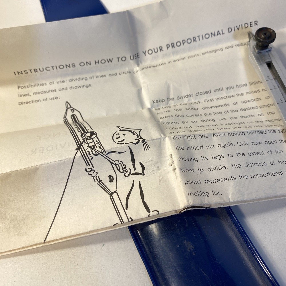 Vintage Alvin Proportional Divider Drafting Tool 8” W. Germany