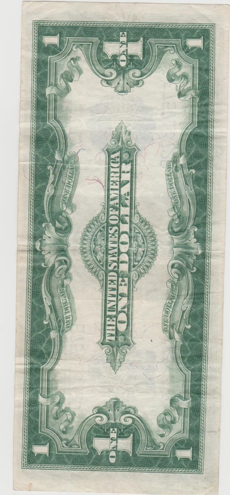 1923 $1 One Dollar Silver Certificate Note Horse Blanket Large Size Banknote.