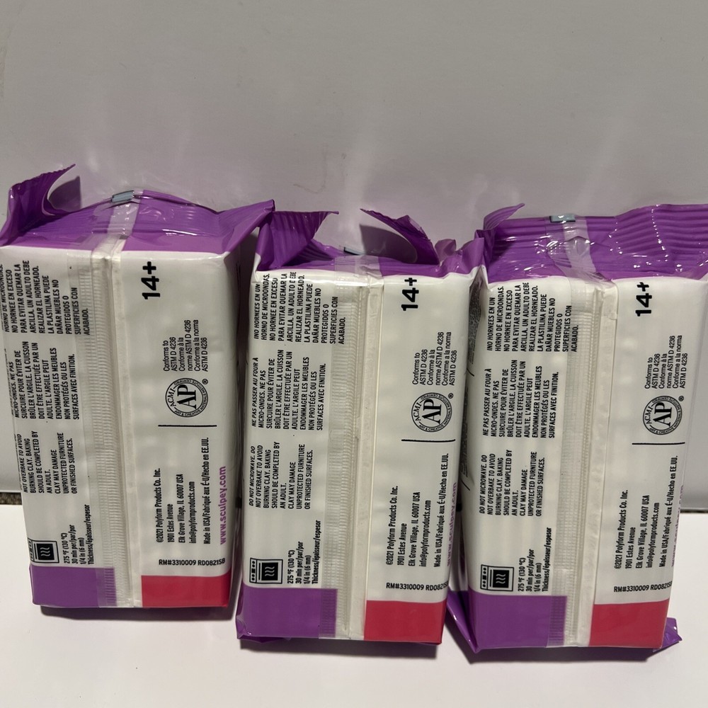 Sculpey Premo Polymer Clay 1lb-White - 3 Pack
