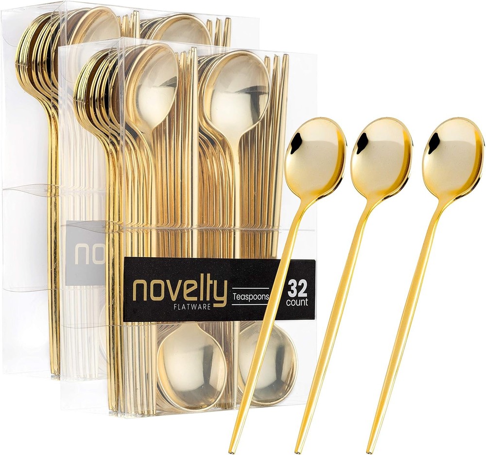 Novelty Modern Flatware, Cutlery, Disposable Plastic Teaspoons/Dert