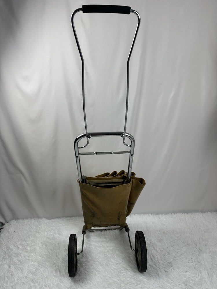 Rare Vintage 4 Way Sit N Rest Golf Cart Bag Push/Pull