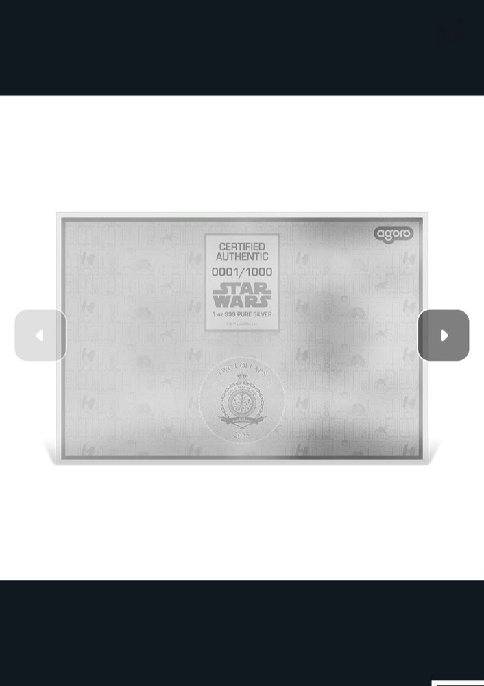 Skywalker Lightsaber™ Blueprint Foil 2oz Silver