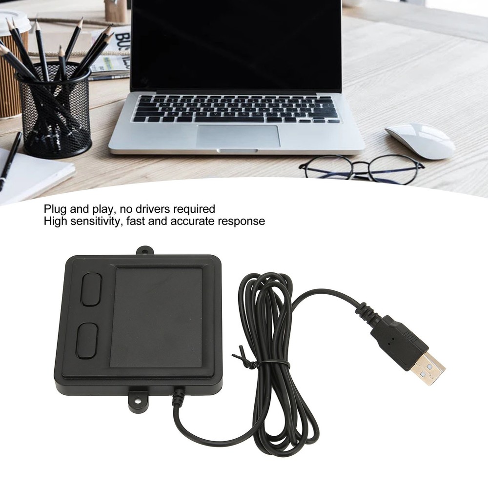 Wired USB Touchpad Multifunctional High Sensitivity 2 Button Design Black Portaˇ