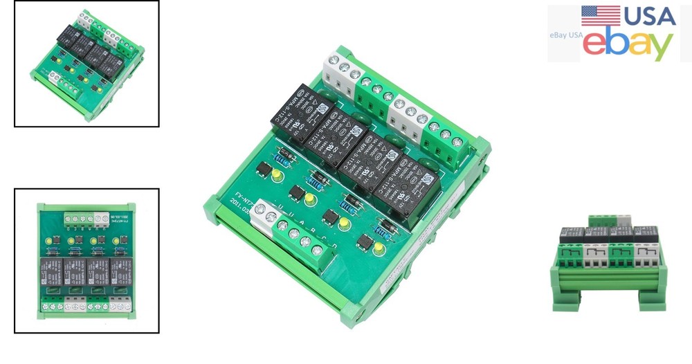 Sub-Miniature 4 Channel Relay Module with Overvoltage Protection & LED Indicator