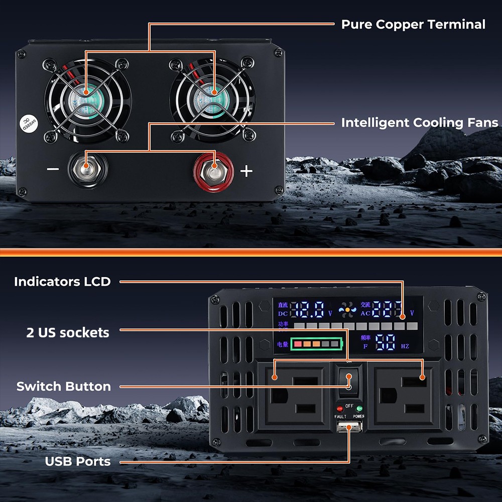 16000W Complete Solar Power Generator 100A Solar Panel Kit Home 110V Grid System
