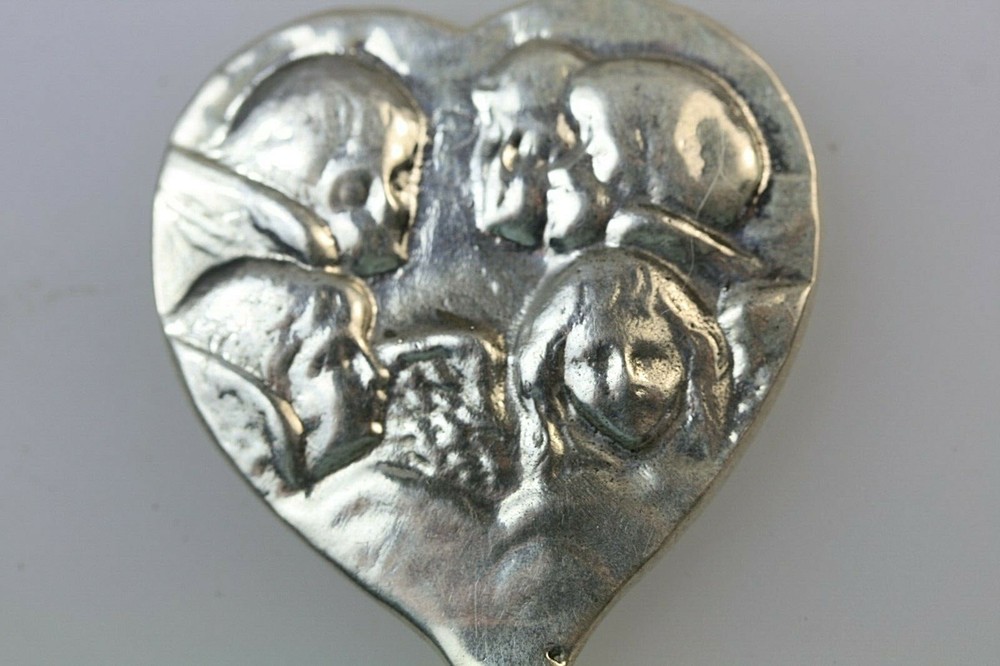 Cherub Miniature Hand Mirror Silver 925 Pendant