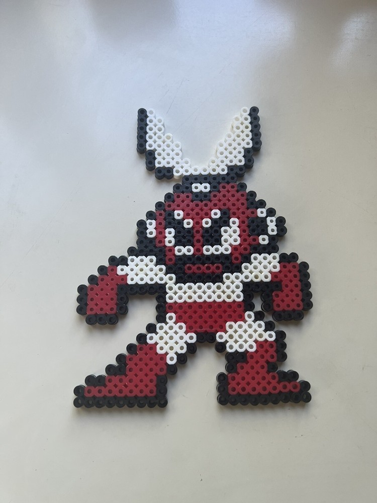 Cut Man Mega Man Perler Bead Retro Sprite Pixel Art