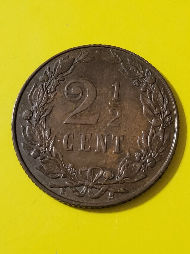 1906 Netherlands 2½ Cent Coin Free Shipping