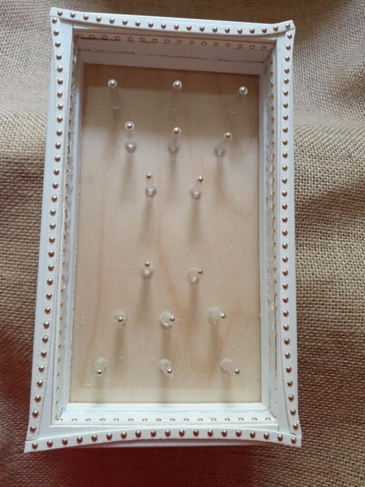 Wood Thread bobbin holder sewing room organizer