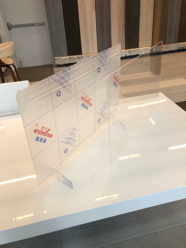 Sneeze Guard Acrylic Plexiglass Table Desk Checkout Counter Protective Shield