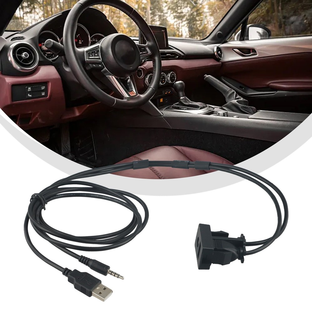Reliable Car Boat Dash Mount USB Port Flush Mount Panel with 3 5mm AUX