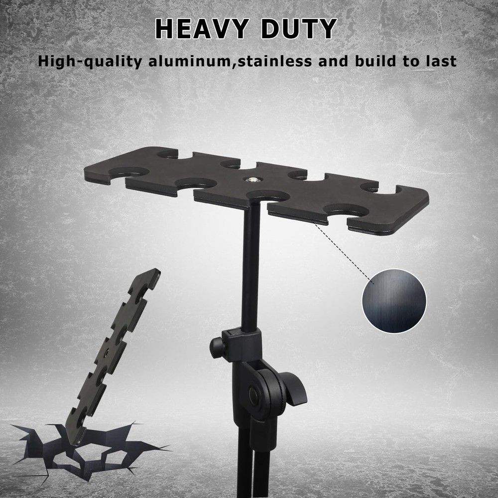 Multi Microphone Holder, Up to 8 Mics, Ideal Mics Holder for Stage Organization