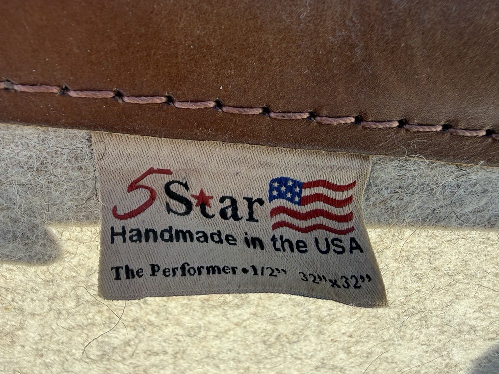 5 Star The Performer Contoured Wool Leather Saddle Pad