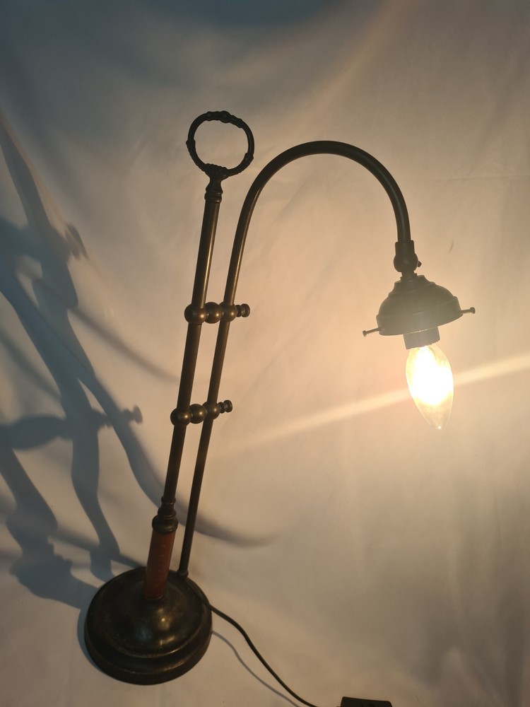 Statement Industrial Campaign Desk Lamp | Solid Heavyweight Task Light | 56cm