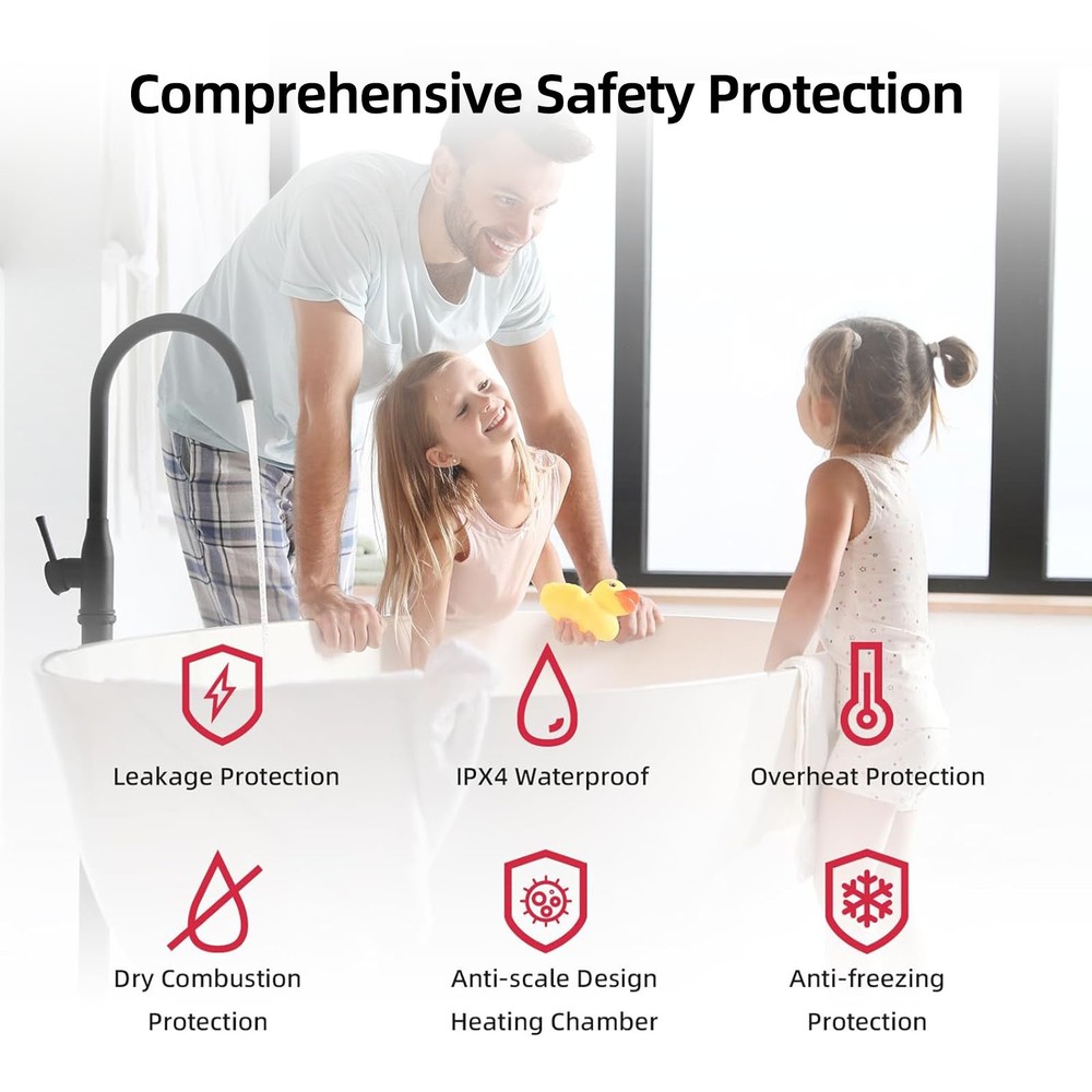 Indoor or Outdoor Tankless Water Heater Propane 5.1 GPM 120,000 BTU, Smart WIFI