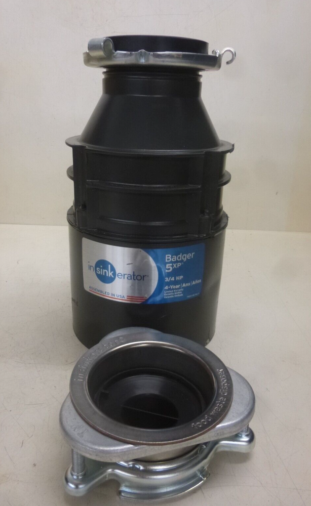 NEW. In-Sink-Erator Badger 5XP 3/4 HP Continuous Feed Garbage Disposal
