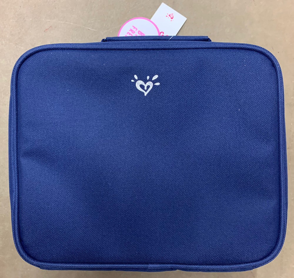JUSTICE LUNCHBOX INITIAL “A” BLUE BANDANAS SHIMMERING CUTE!!