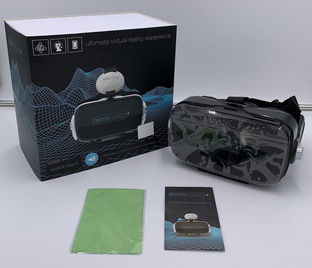 Smart Phone VR Virtual Reality Headset Reality Viewer Bionic Vision Black