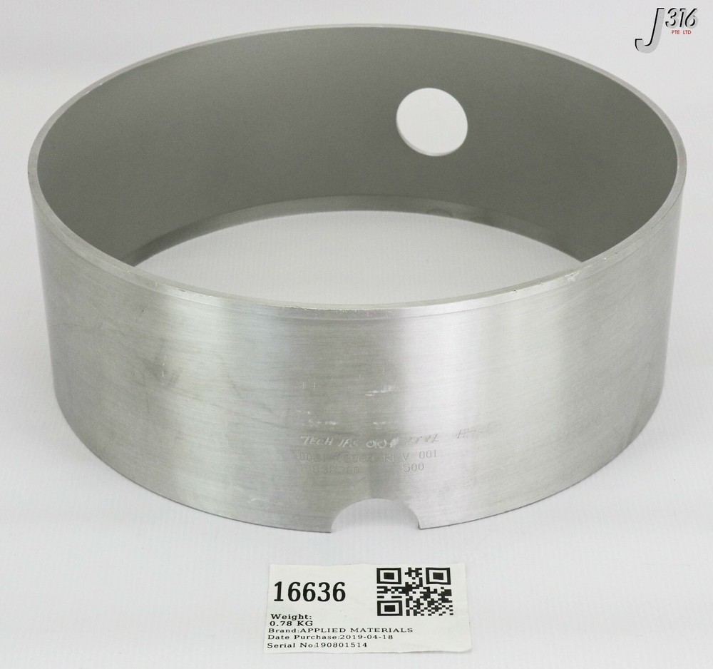 16636 APPLIED MATERIALS LOWER LINER,250MM THROTTLE VALVE,SPHERIC 0021-03065