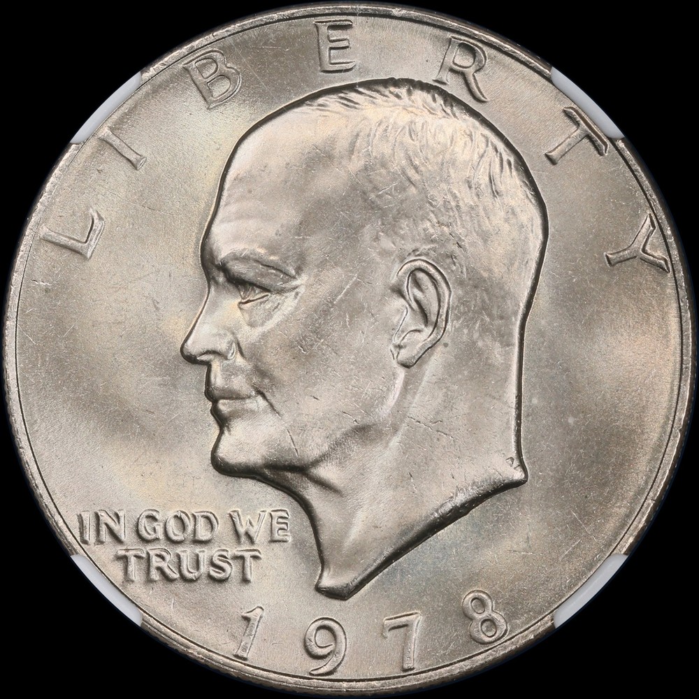 1978 Ike Eisenhower Clad Dollar $1 NGC MS67