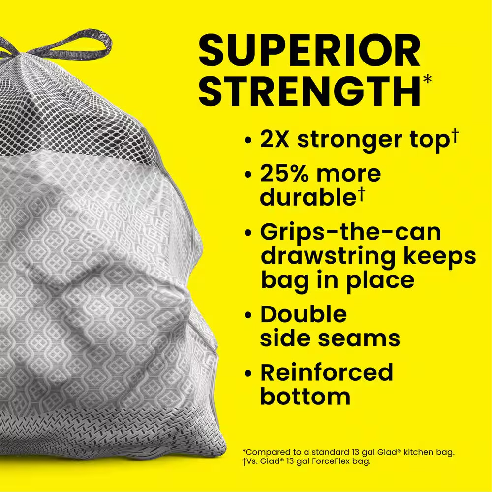 Forceflex Maxstrength 20 Gal. Drawstring X-Large Kitchen Fresh Clean Scent with