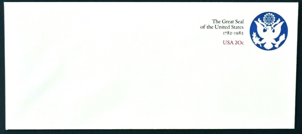1982 US Sc. #U602 stamped envelope, 20 cent mint entire, excellent shape