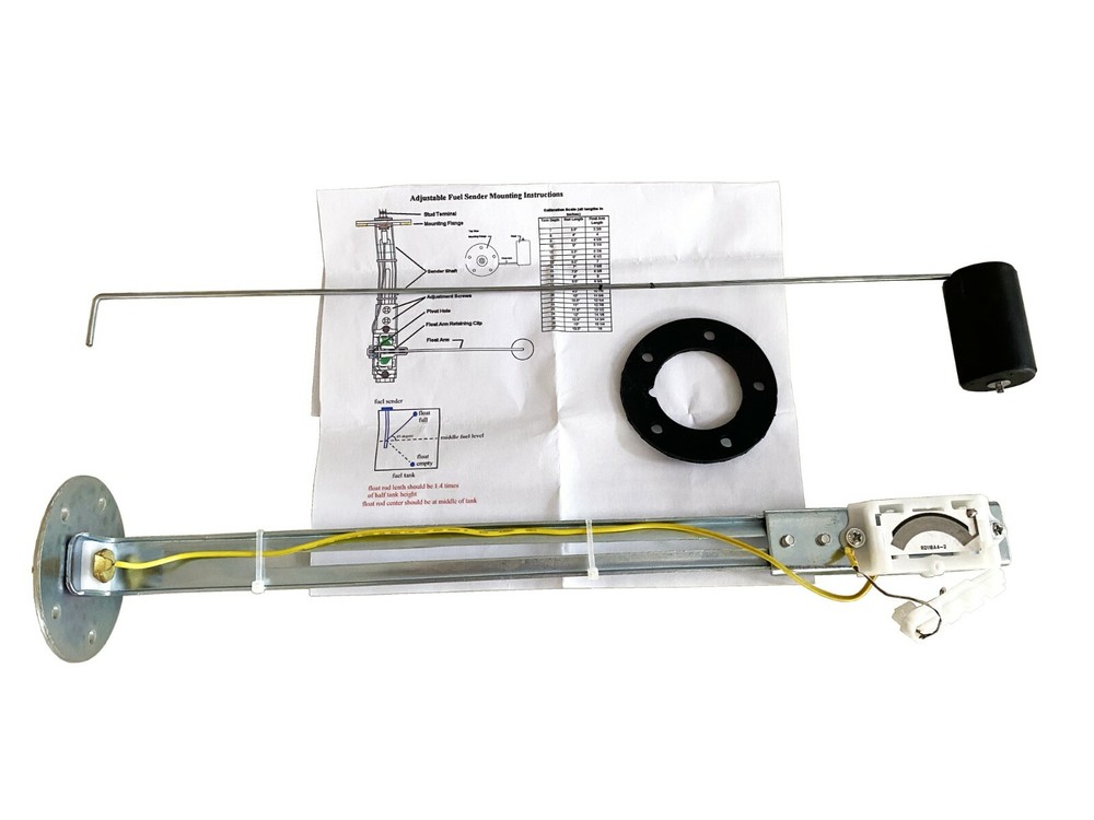 Fuel level sender sending unit, Datcon type, 240-33 ohms, 6”- 24” adjustable