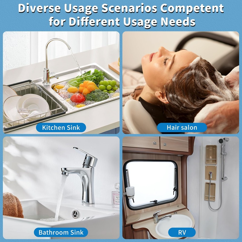 Tankless Water Heater Electric, 5500W 110V Instant Hot Water Heater with Remo...