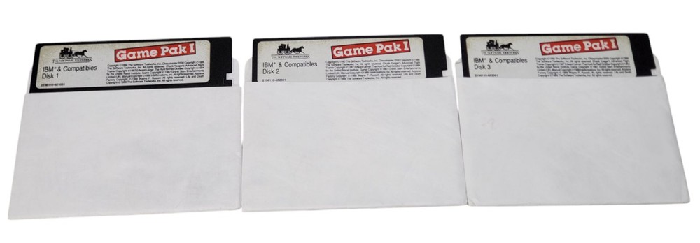 Vintage Software Toolworks Game Pak I IBM DOS Computer Software 5.25 Disks HTF