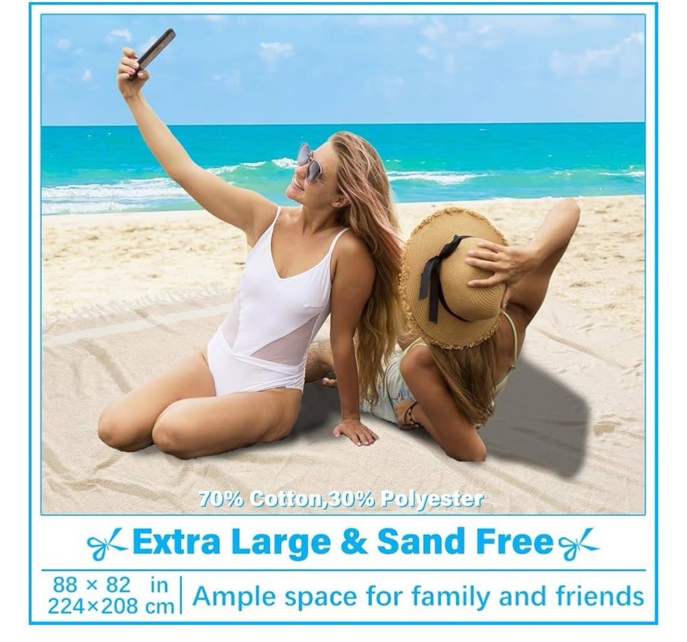 VIKUMOND TURKISH BEACH TOWEL ONE SIZE