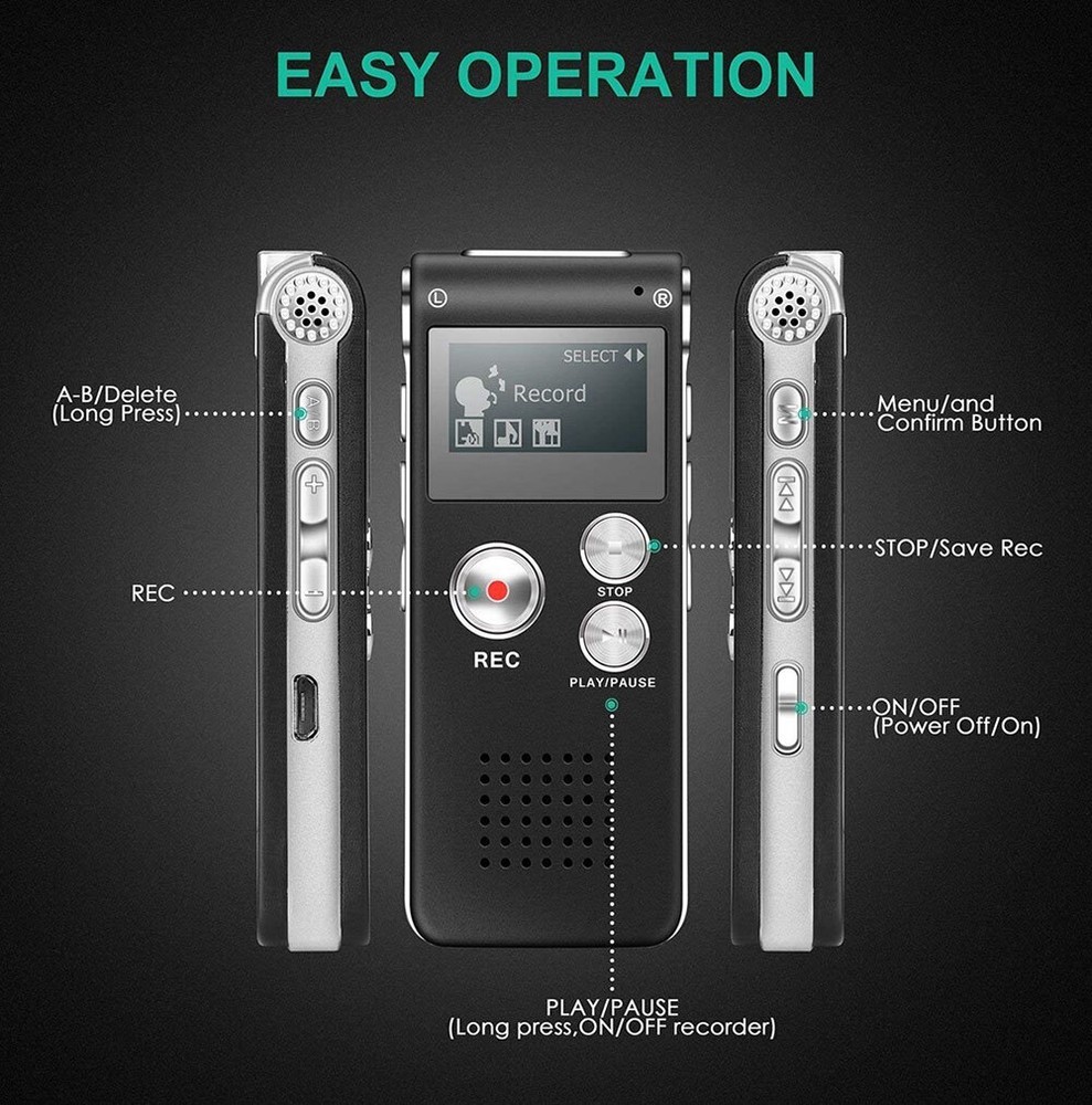 Paranormal Ghost Hunting Equipment Digital Evp voice Activated Recorder Usb Tool