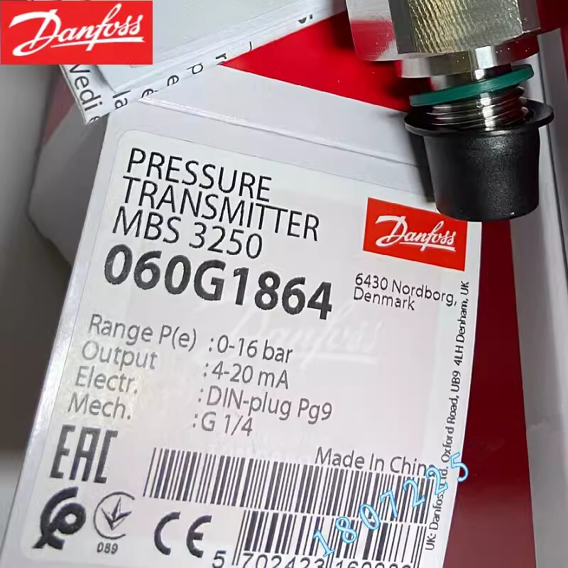 1pcs Danfoss Pressure Transmitter Sensor MBS3250 060G1864 0-16bar