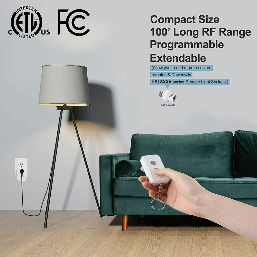 DEWENWILS Remote Control Outlet 100 ft RF Range Wireless Remote On Off Switch
