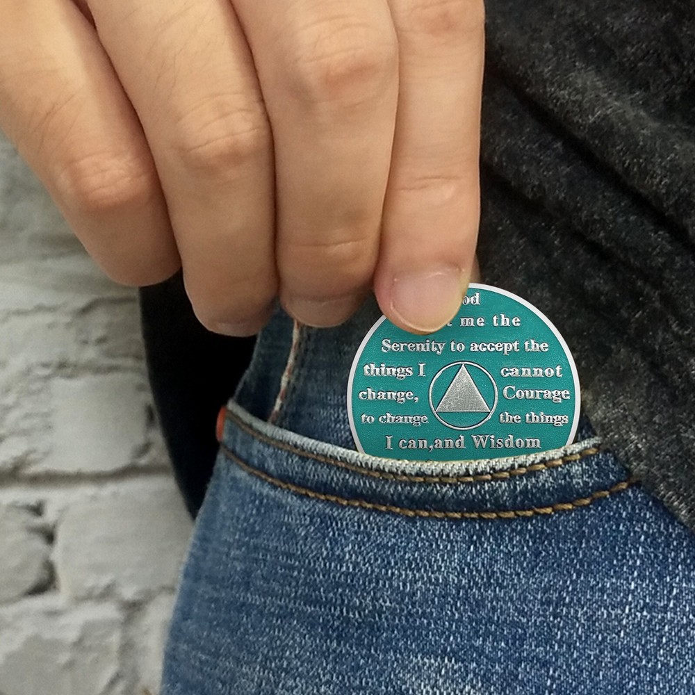 AA 3 Year Sobriety Coin Alcoholics Anonymous AA Chips Medallion Three Year Sober