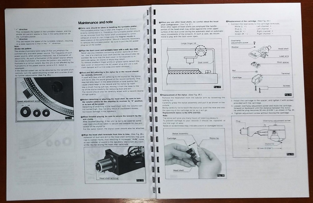 Technics SL-1610 Turntable Owners Manual