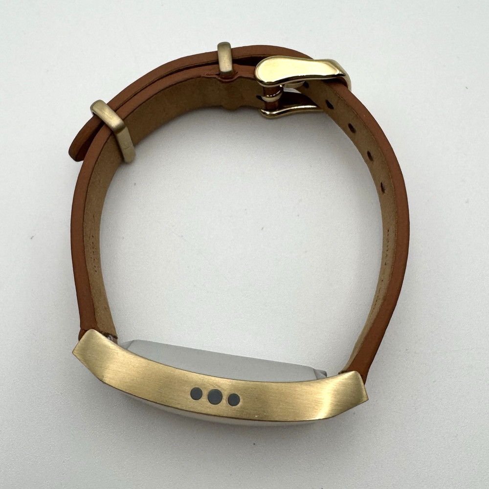 Fossil Q Dreamer Activity Tracker Gold Tone NDJ1 Leather Band Intel Count Steps