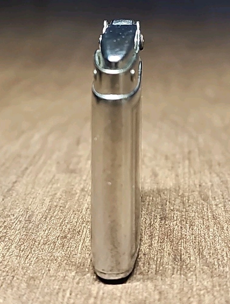 Vintage Working Ronson ADONIS Silver Tone Tortoise Shell Lighter