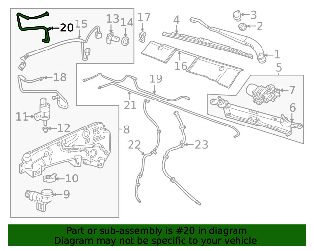 Genuine GM Washer Hose 84968437