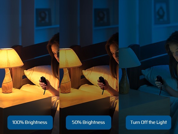 Plug in Light Dimmer for Table Lamp Bedside LED Bulbs Slide Control Switch